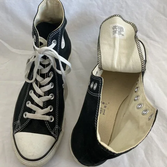 Converse All Stars Classic  Black Chuck Taylor High Tops Men's Size 9 - Picture 2 of 10